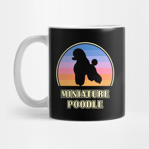 Miniature Poodle Vintage Sunset Dog by millersye